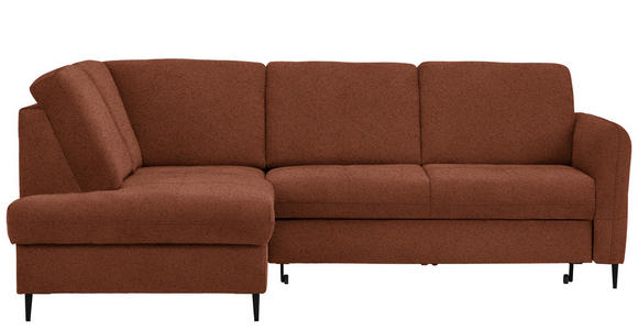 ECKSOFA  in Chenille Rostfarben  - Rostfarben/Schwarz, MODERN, Holz/Textil (184/241cm) - Carryhome