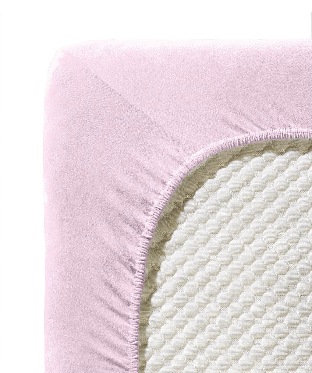 SPANNBETTTUCH Jenny C Single-Jersey - Rosa, Basics, Textil (100/200cm) - Fleuresse