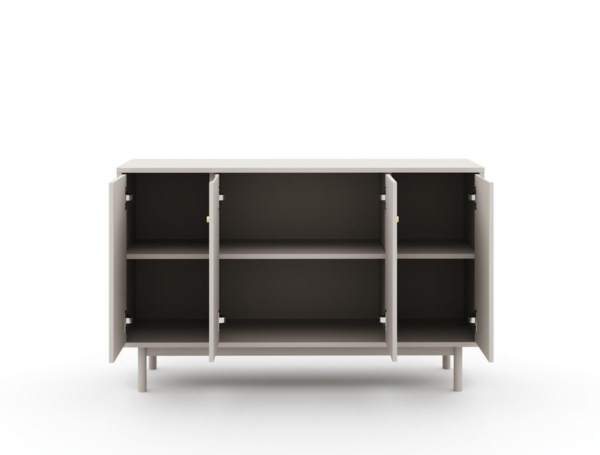 SIDEBOARD Majuro  in 154/82/39 cm  - Kaschmir/Goldfarben, LIFESTYLE, Holzwerkstoff/Metall (154/82/39cm) - MID.YOU