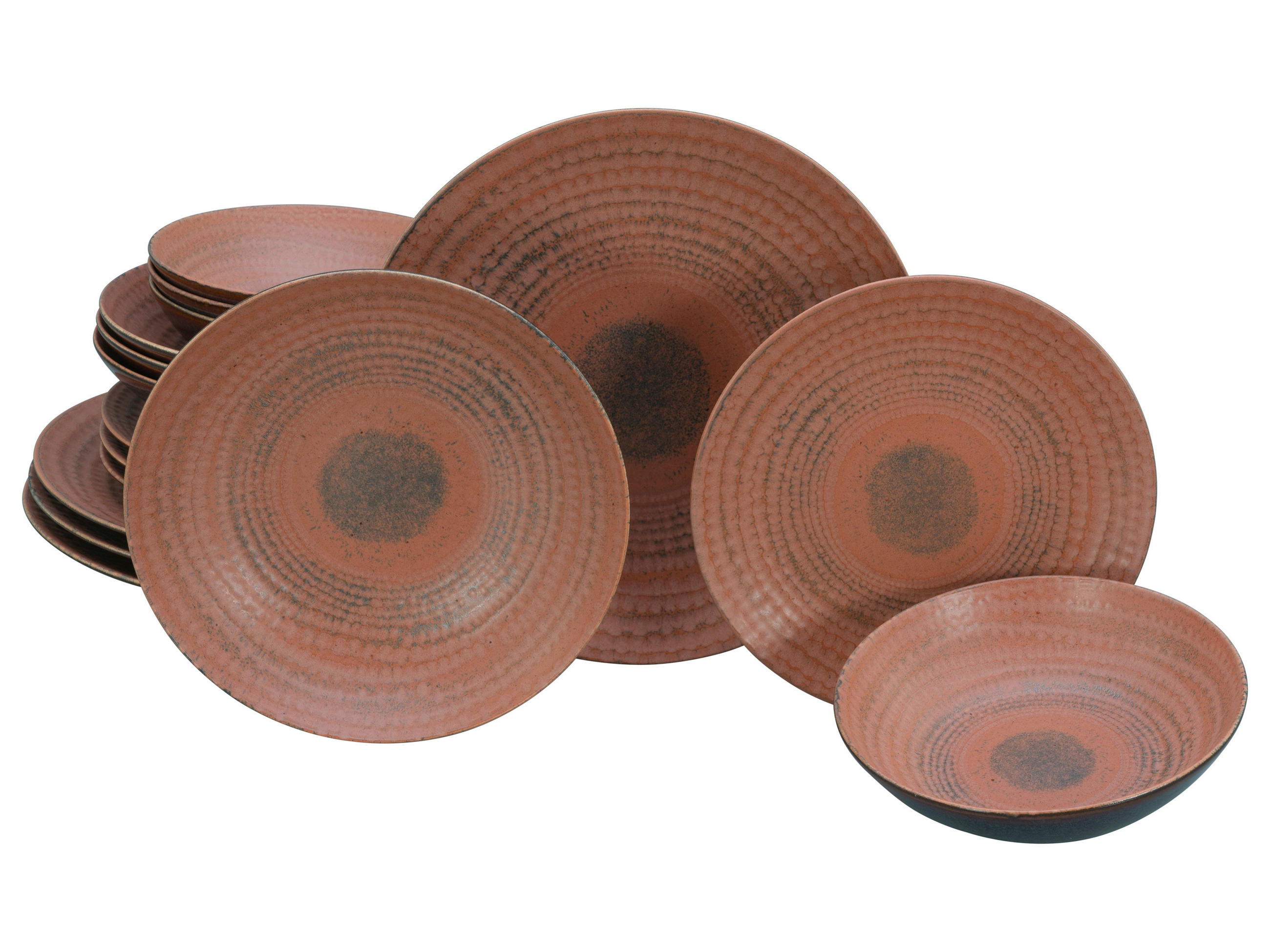 TAFELSERVICE Braun, Terracotta Neapel Sand 16-teilig  - Terracotta/Braun, Basics, Keramik - Creatable