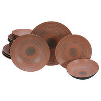 TAFELSERVICE Braun, Terracotta Neapel Sand 16-teilig  - Terracotta/Braun, Basics, Keramik - Creatable