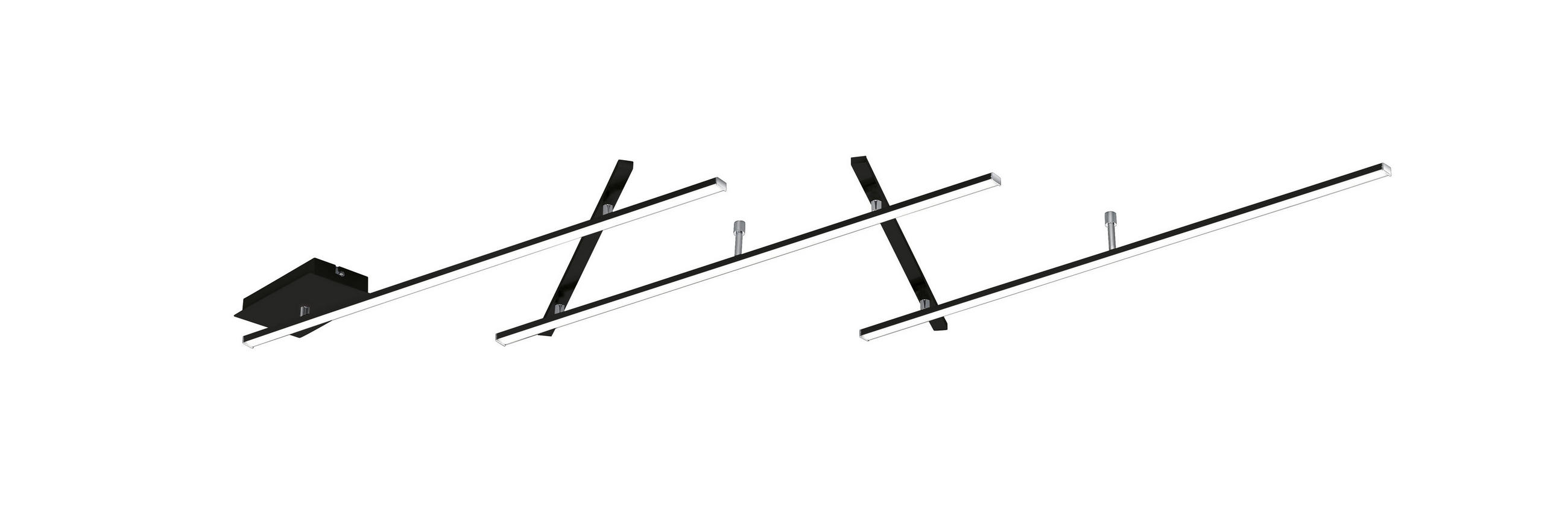 LED-DECKENLEUCHTE 245/50/6,5 cm   - Schwarz/Weiß, Basics, Kunststoff/Metall (245/50/6,5cm)