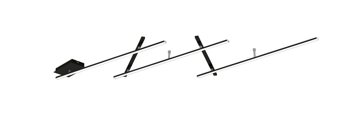 LED-DECKENLEUCHTE 245/50/6,5 cm   - Schwarz/Weiß, Basics, Kunststoff/Metall (245/50/6,5cm)
