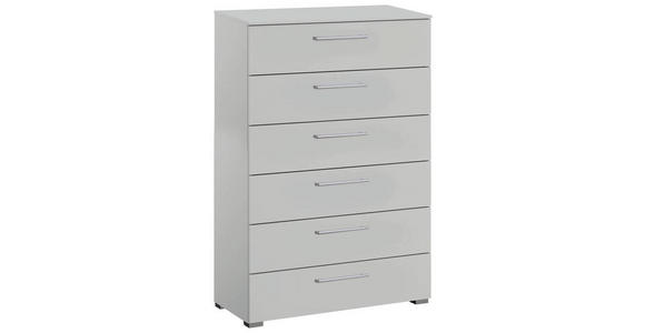 KOMMODE in 80/119/42 cm - Silberfarben/Hellgrau, Design, Holzwerkstoff/Kunststoff (80/119/42cm) - Novel