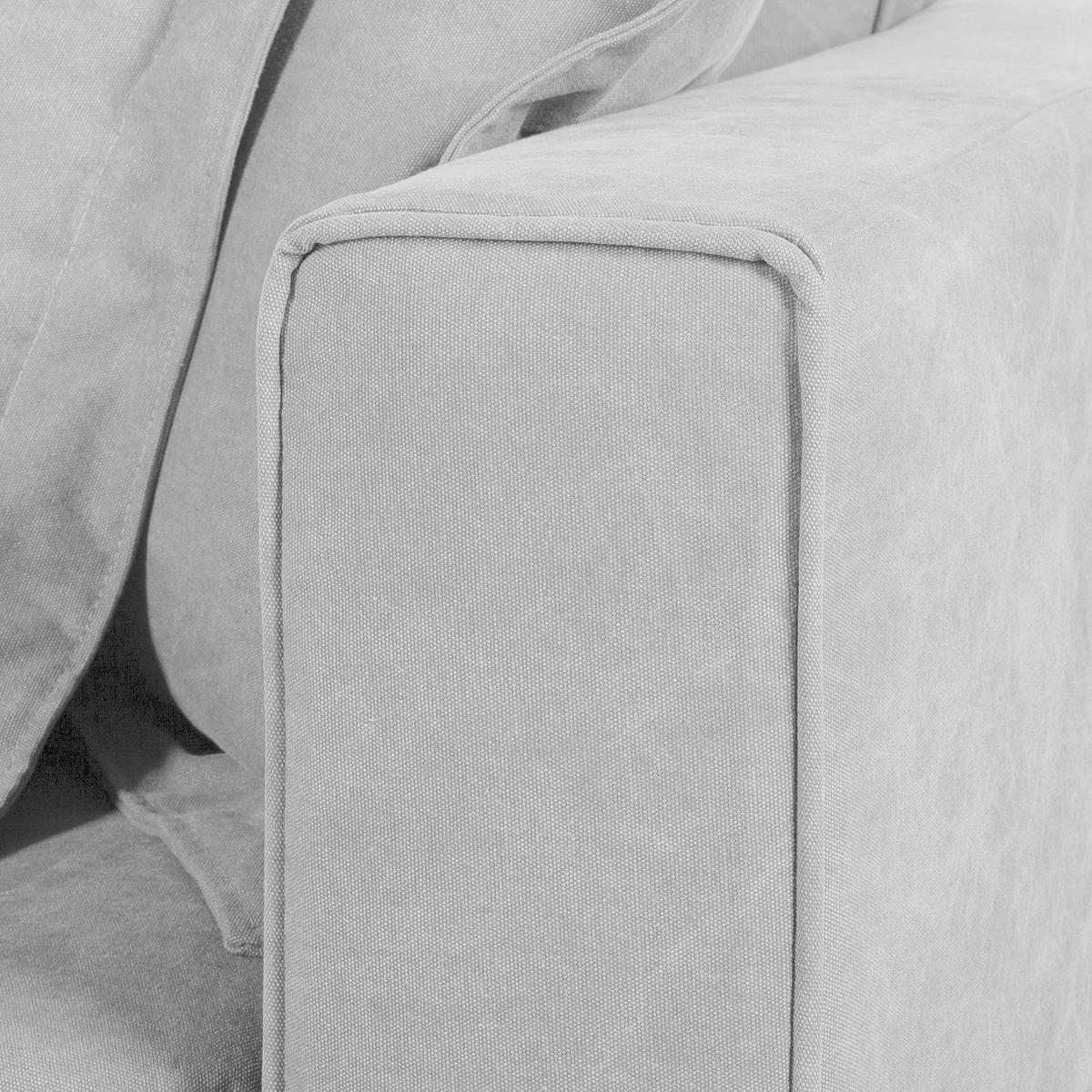 ECKSOFA Webstoff Hellgrau  - Hellgrau/Schwarz, Design, Kunststoff/Textil (238/222cm) - P & B