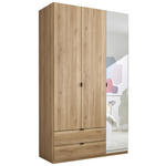 DREHTÜRENSCHRANK 135,4/225,5/57 cm 3-türig Eichefarben  - Eichefarben/Schwarz, MODERN, Glas/Holzwerkstoff (135,4/225,5/57cm) - Xora
