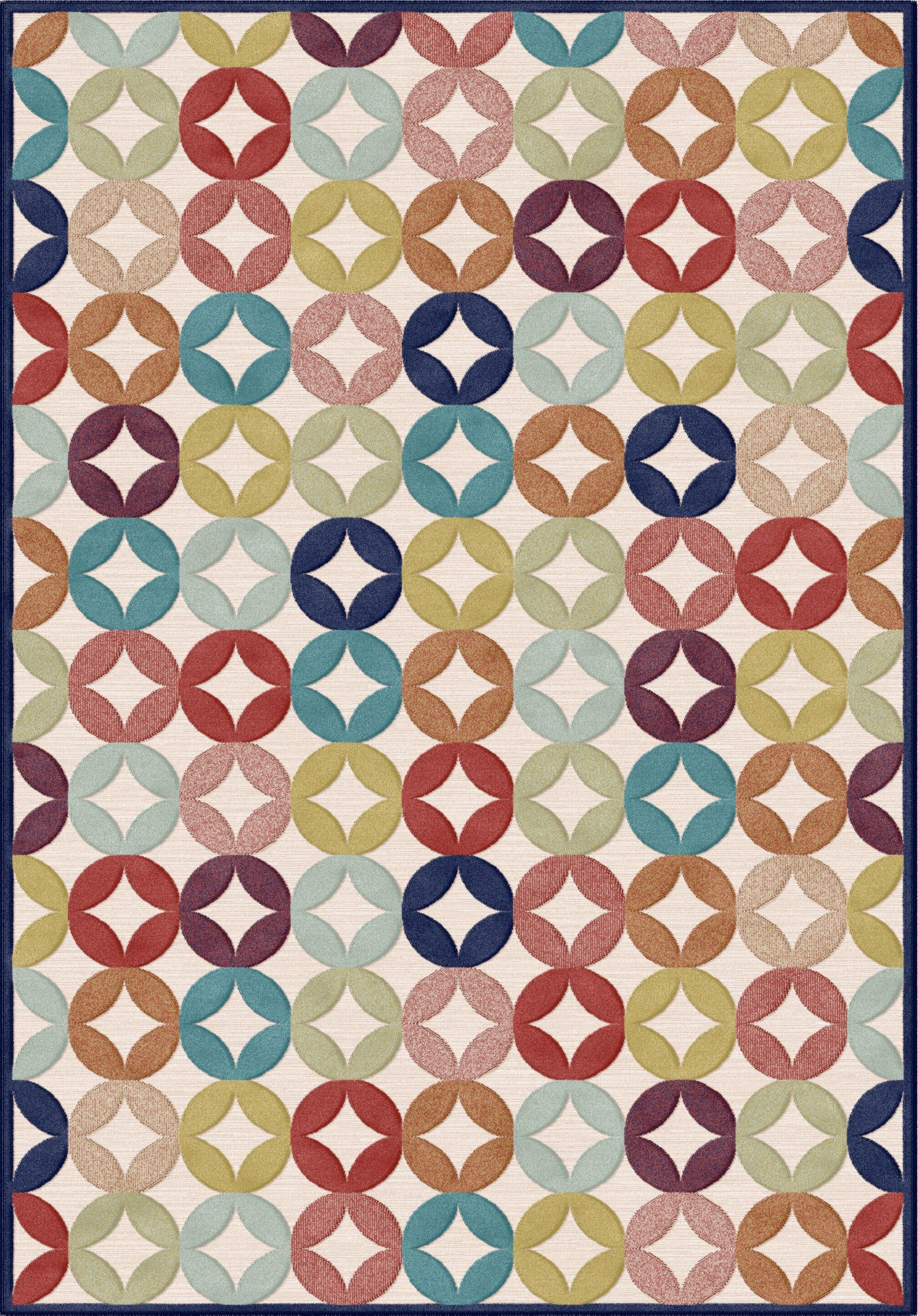 TKANÝ KOBEREC, 160/230 cm, viacfarebná - viacfarebná, Basics, textil/plast (160/230cm)