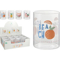 POHÁR NA PITIE - viacfarebná, Basics, sklo (8/8/10cm)