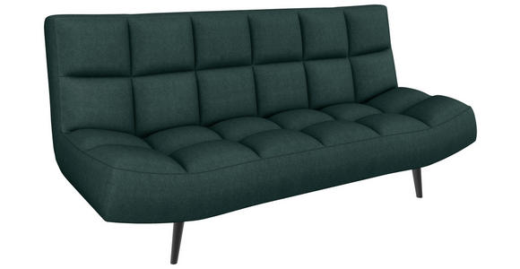 SCHLAFSOFA  in Mikrofaser Dunkelgrün  - Dunkelgrün/Schwarz, KONVENTIONELL, Holz/Textil (197/85/92cm) - Carryhome