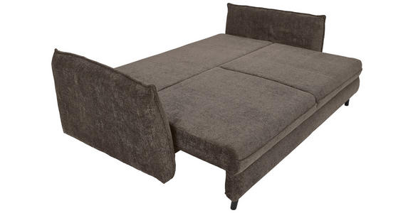 SCHLAFSOFA in Chenille Graubraun - Graubraun/Schwarz, KONVENTIONELL, Holz/Textil (238/99/108cm) - Carryhome