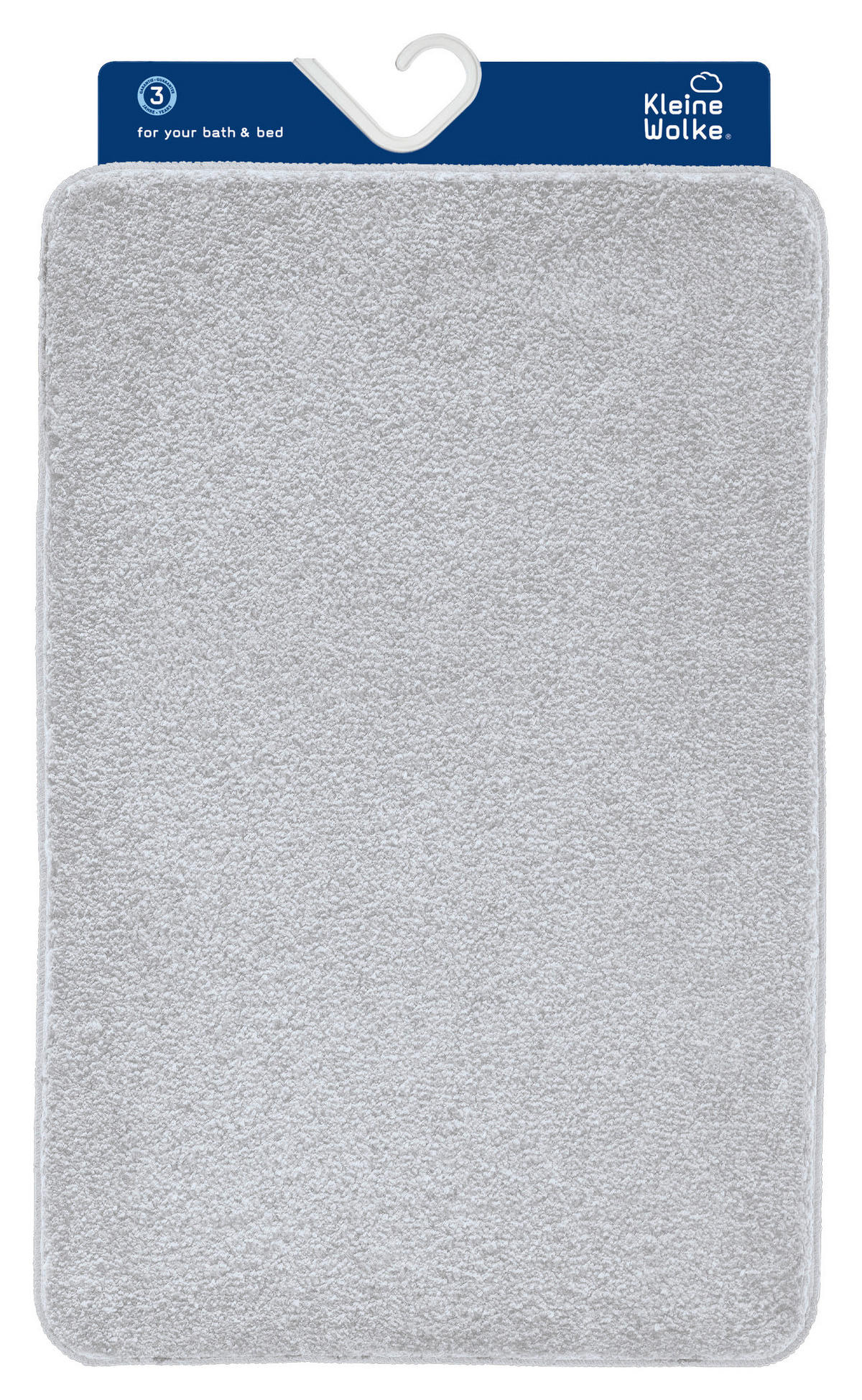 BADETEPPICH KIESEL, 2-TLG. Grau 85x55/50x50 cm  - Grau, KONVENTIONELL (85x55/50x50cm) - Kleine Wolke