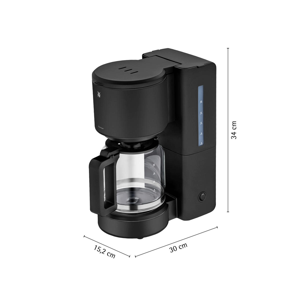 FILTERKAFFEEMASCHINE  - Schwarz, Basics, Kunststoff (185/36/31.5cm) - WMF