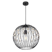 HÄNGELEUCHTE 40/120 cm   - Schwarz, Basics, Glas/Metall (40/120cm) - Globo