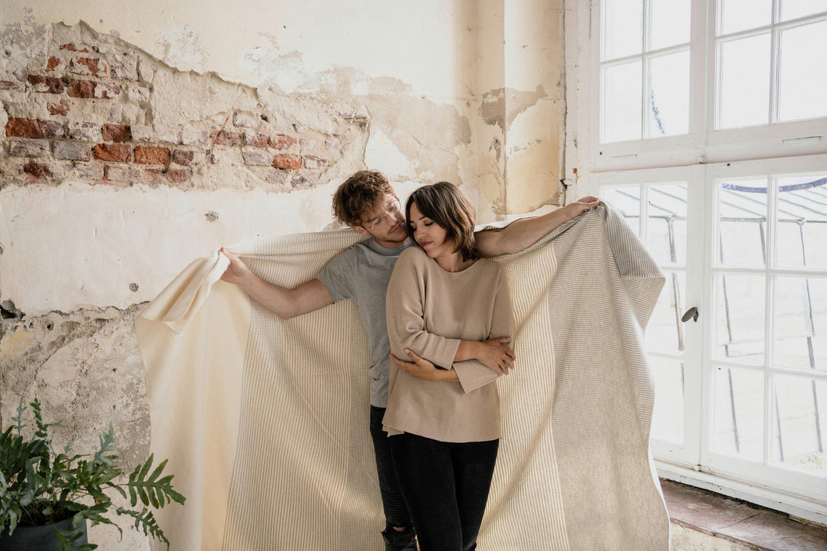 FILT 2296 Salerno 140/200 cm  - vit/grå, Klassisk, textil (140/200cm) - Ibena