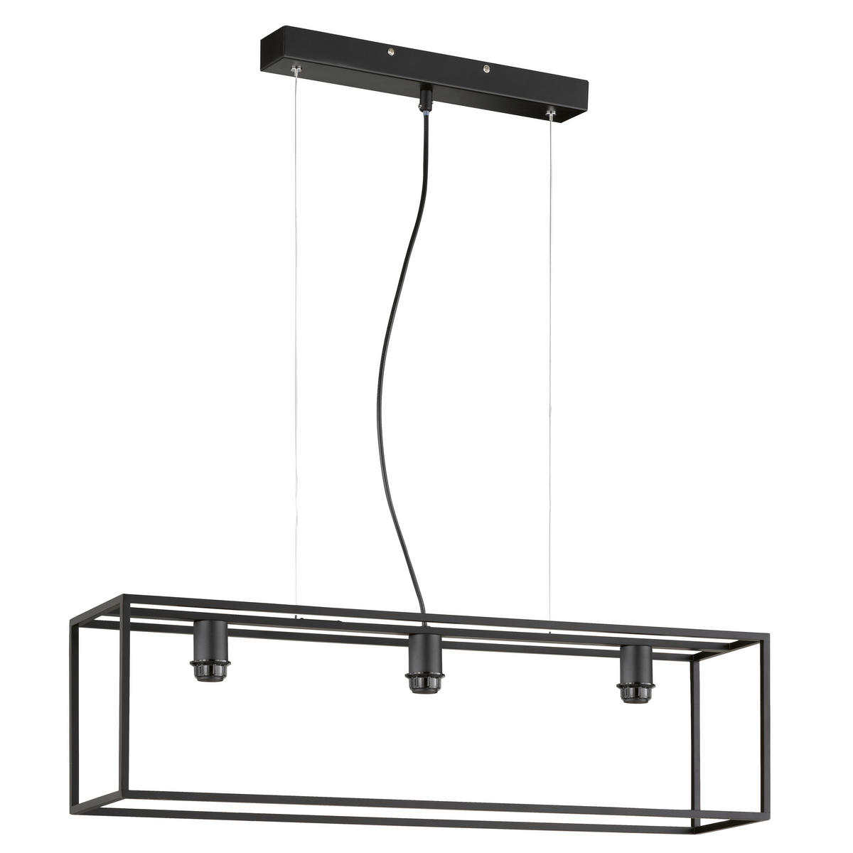 HÄNGLAMPA Modular M 20/90 cm  - svart, Basics, metall (20/90cm) - Fischer & Honsel