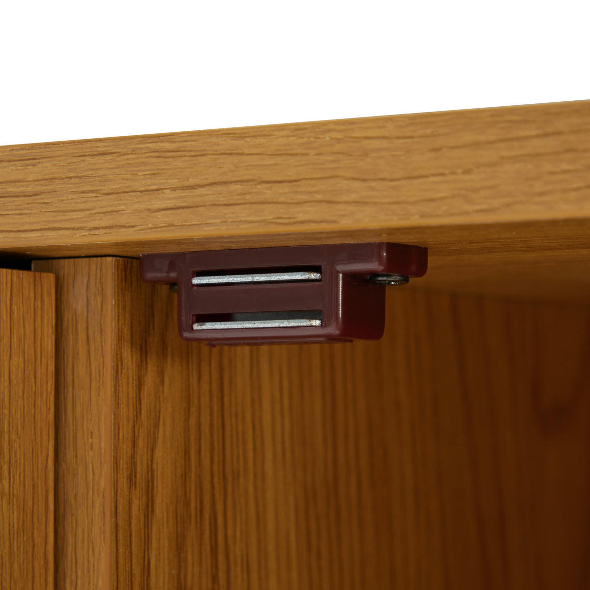 KOMODA S VRATIMA - boja hrasta/crna, Dizajnerski, metal/pločasti materijal (150/75/40cm) - Carryhome