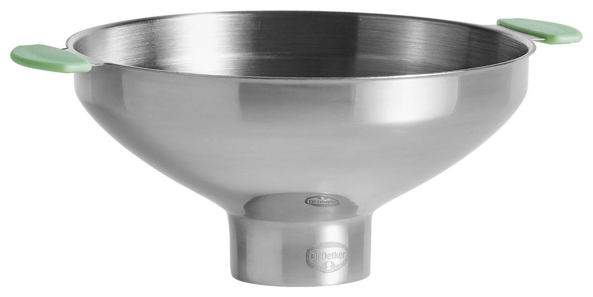 TRICHTER   - Grau/Grün, Basics, Kunststoff/Metall (13cm) - Dr.Oetker