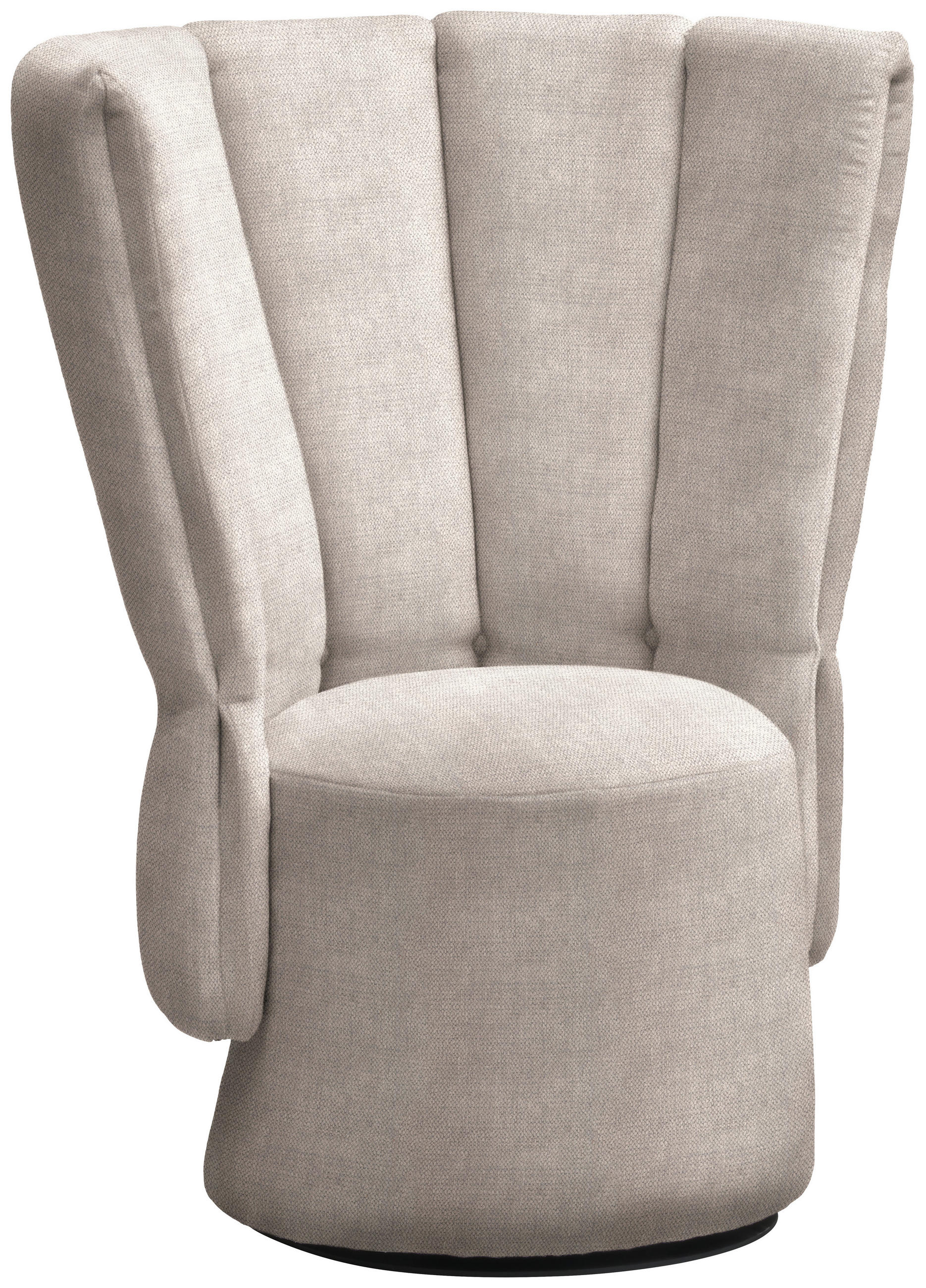 COCKTAILSESSEL in Velours Taupe  - Taupe/Schwarz, Design, Holz/Textil (92/113/70cm) - Emilio Belluti