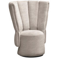 COCKTAILSESSEL in Velours Taupe  - Taupe/Schwarz, Design, Holz/Textil (92/113/70cm) - Emilio Belluti