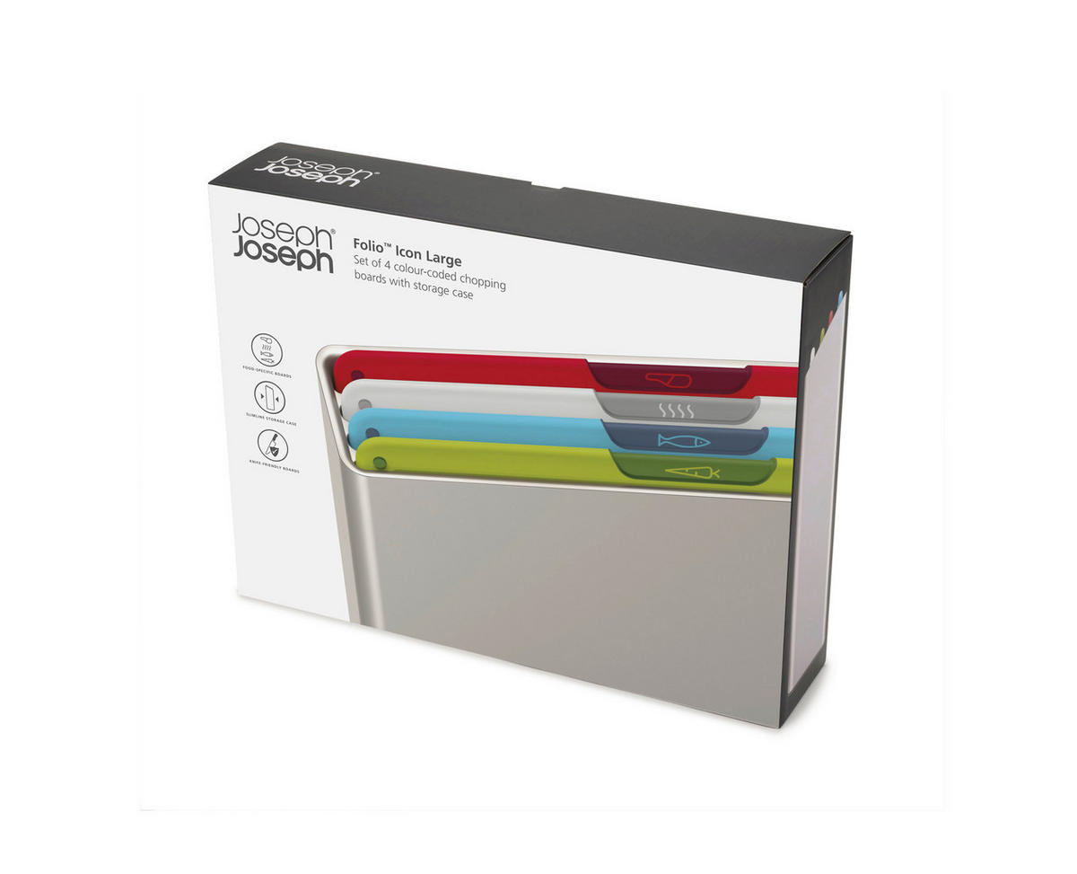 SET DESK ZA REZANJE - večbarvno, Basics, kovina/umetna masa (35,7/7,49/26cm) - Joseph Joseph