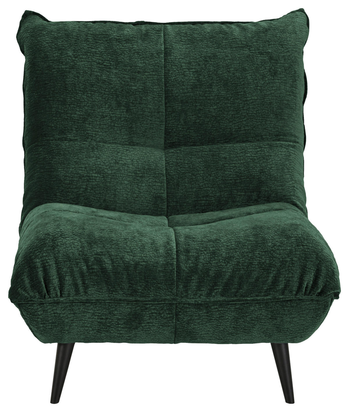 SESSEL in Mikrofaser Dunkelgrün  - Dunkelgrün/Schwarz, Konventionell, Textil/Metall (89/100/101cm) - MID.YOU