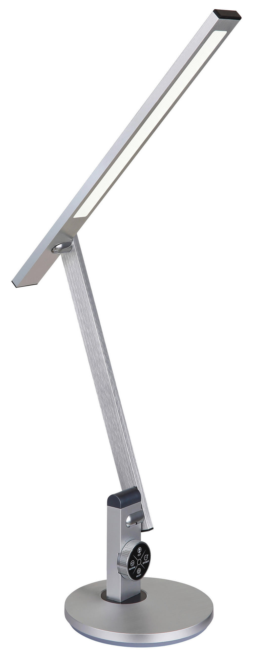 LED-SCHREIBTISCHLEUCHTE 63,5/19/49,9 cm   - Silberfarben/Opal, Design, Kunststoff/Metall (63,5/19/49,9cm) - Globo