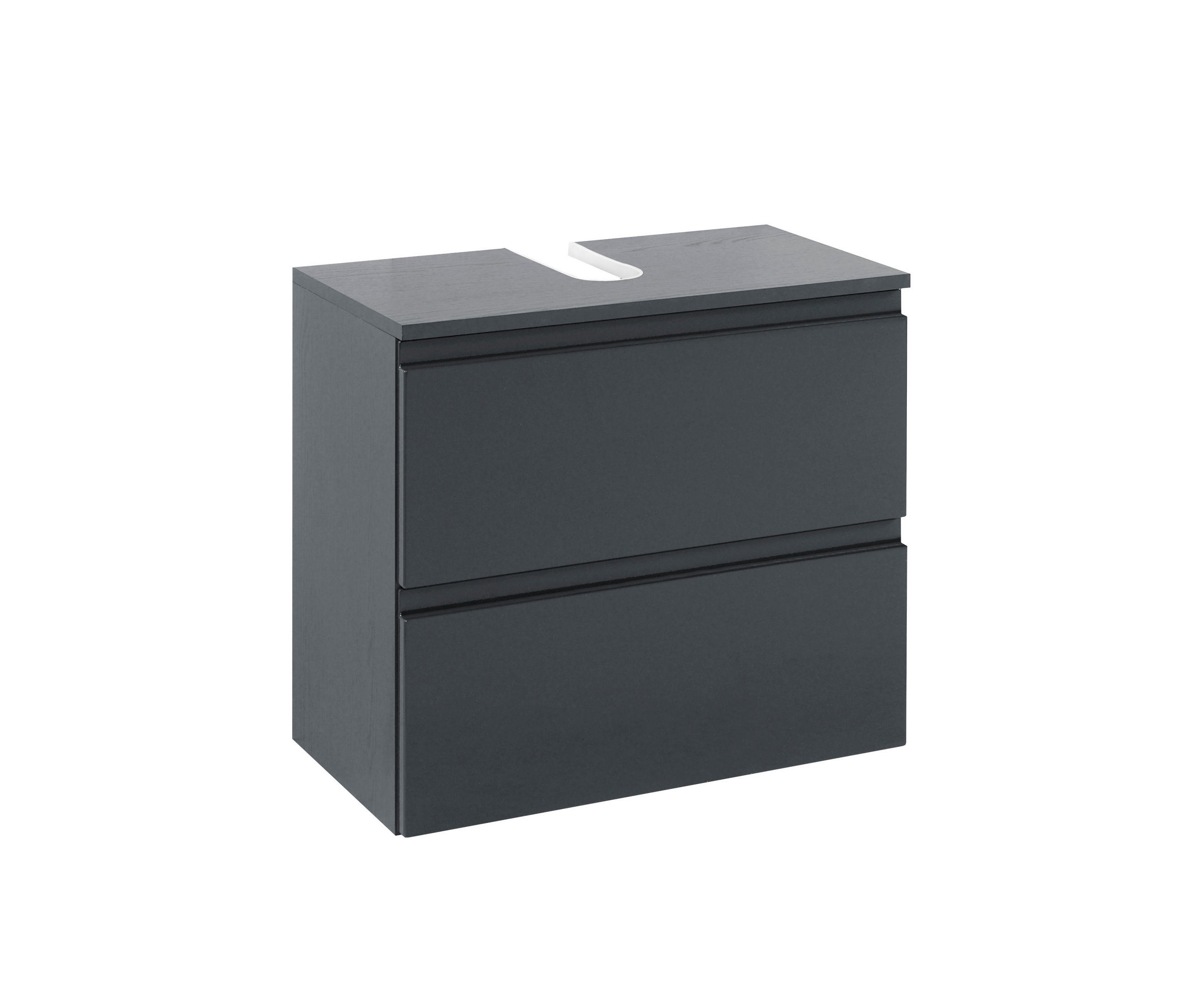 WASCHBECKENUNTERSCHRANK 60/53/35 cm  - Graphitfarben, Design, Holzwerkstoff (60/53/35cm) - Held