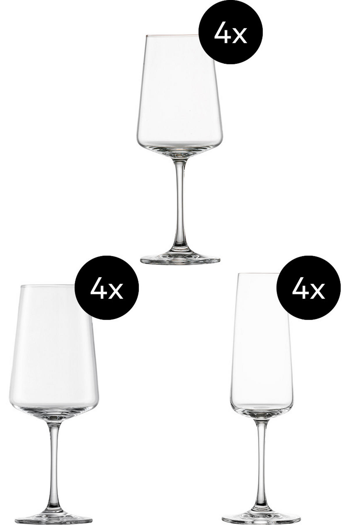 GLÄSERSET Miovino 12-teilig  - Transparent, Design, Glas - Schott Zwiesel