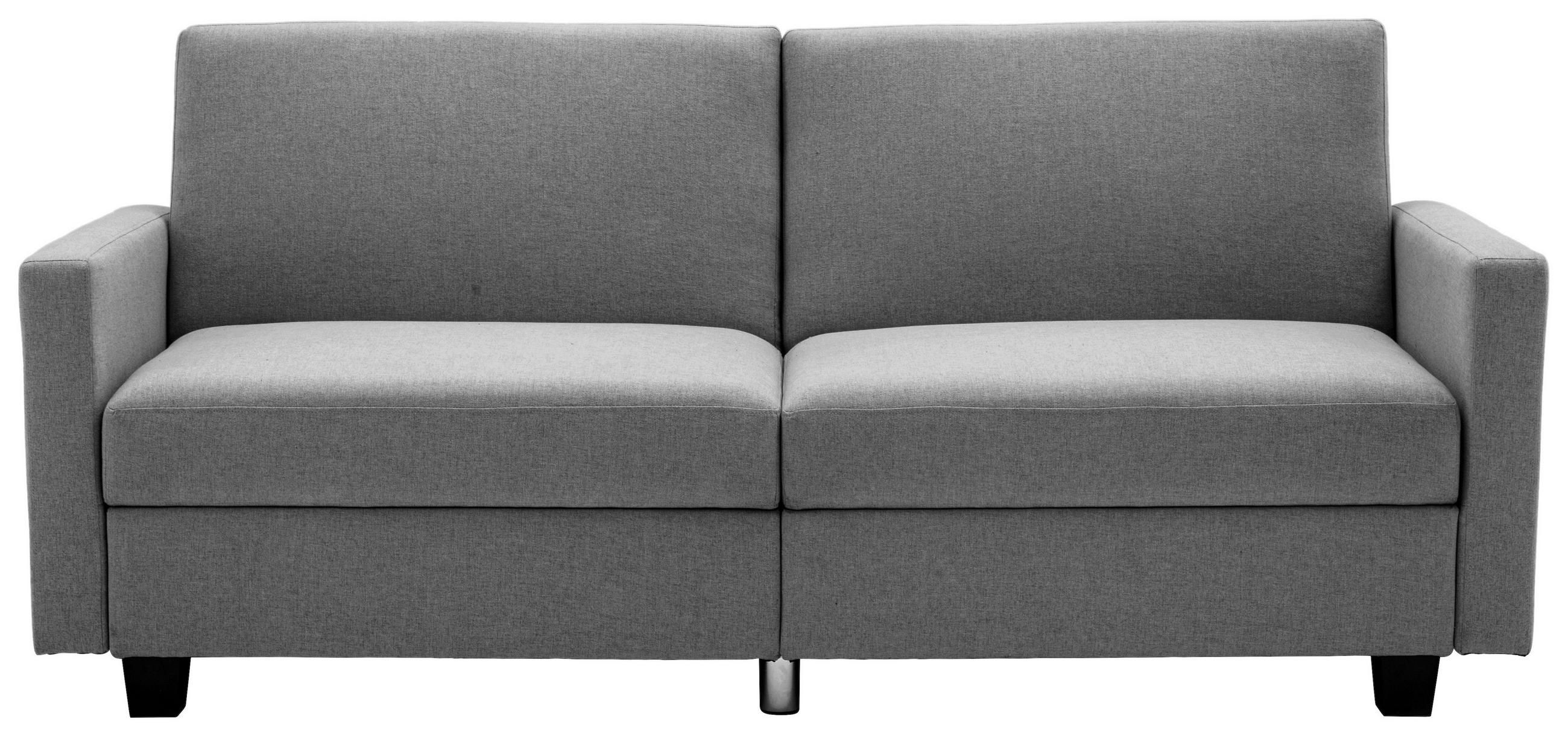 Canapea Extensibilă, textil, gri - negru/gri, Basics, plastic/textil (192/76/85cm) - Livetastic