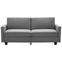 SCHLAFSOFA Leinenoptik Grau  - Schwarz/Grau, Basics, Kunststoff/Textil (192/76/85cm) - Livetastic