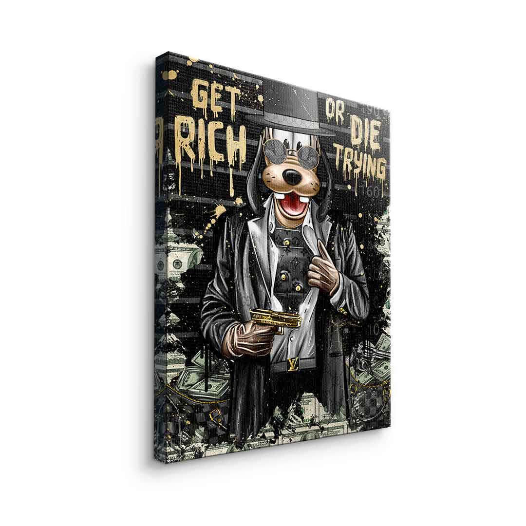 Thumbnail - Kunstdruck Get Rich or Die Trying, Mehrfarbig, Holz, vollmassiv, Keilrahmen, Bilder und Zubehör, Wandbilder, Kunstdrucke