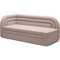 RÉCAMIERE in Webstoff Beige  - Beige/Schwarz, Design, Kunststoff/Textil (86/80/223cm) - MID.YOU