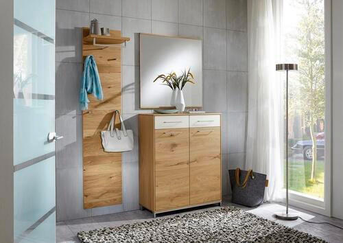 WANDSPIEGEL 82/82/2,1 cm  - Eichefarben, Design, Glas/Holz (82/82/2,1cm)