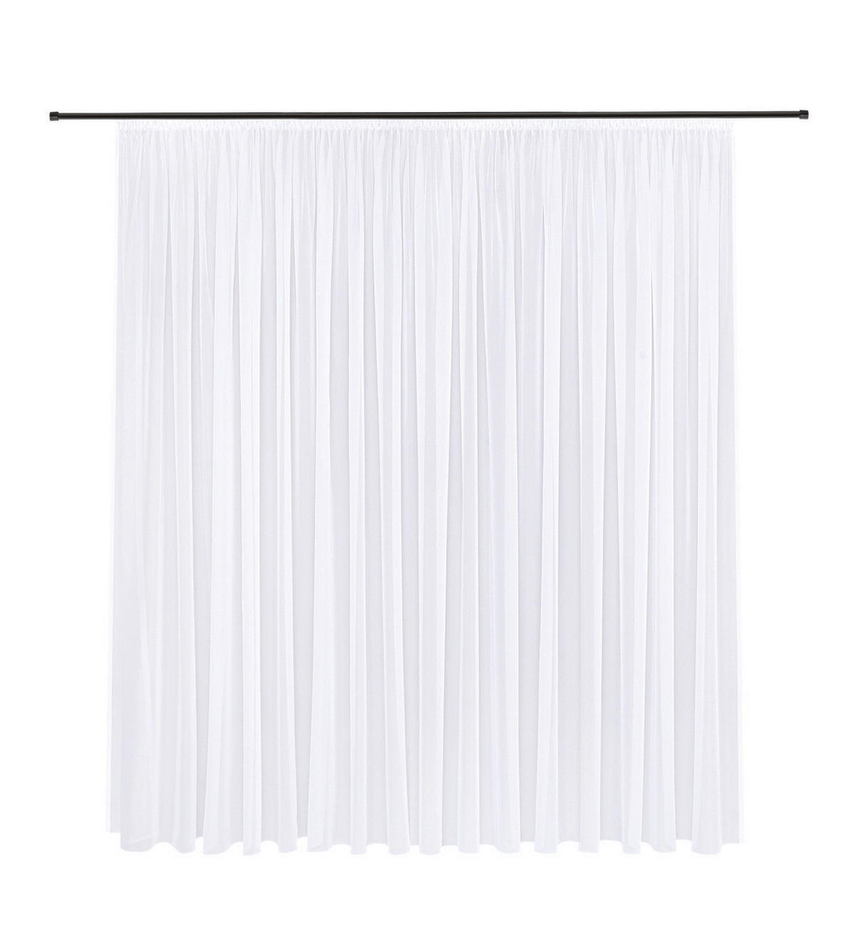 FERTIGSTORE  transparent  450/245 cm   - Weiß, Basics, Textil (450/245cm)