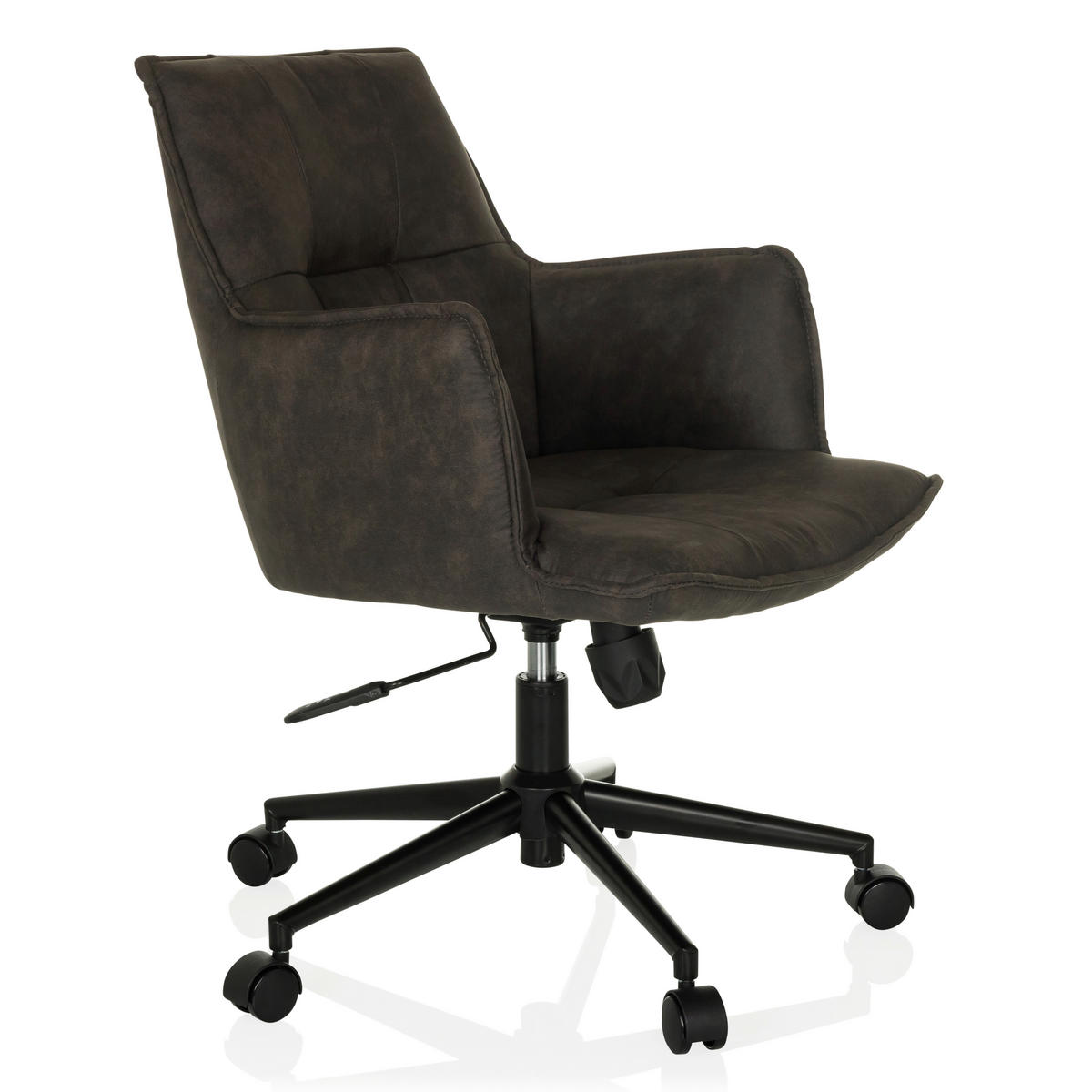 DREHSTUHL Dunkelgrau  - Dunkelgrau/Schwarz, MODERN, Kunststoff/Textil (54/85/70cm) - MID.YOU