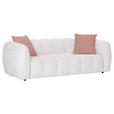 BIGSOFA in Chenille Creme  - Creme/Schwarz, KONVENTIONELL, Kunststoff/Textil (217/74/100cm) - Carryhome
