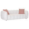 BIG SOFFA i chenille cremefärgad  - svart/cremefärgad, Klassisk, textil/plast (217/74/100cm) - MID.YOU