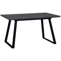 ESSTISCH Grau, Schwarz rechteckig  ausziehbar  - Schwarz/Grau, Design, Holzwerkstoff/Metall (140-180/90/76cm) - Carryhome