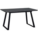 ESSTISCH Grau, Schwarz rechteckig  ausziehbar  - Schwarz/Grau, Design, Holzwerkstoff/Metall (140-180/90/76cm) - Carryhome