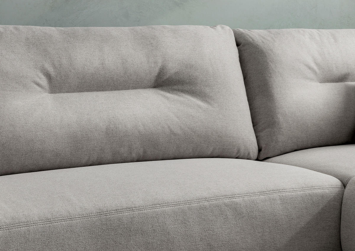 ECKSOFA in Mikrofaser Grau  - Schwarz/Grau, Modern, Holz/Textil (269/172cm) - MID.YOU