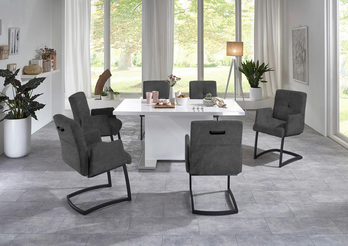 STOLICA SA RUKONASLONOM - crna, Moderno, drvo/metal (59/88/68cm) - Livetastic