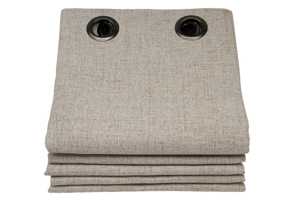 VERDUNKELUNGSVORHANG - Beige, Basics, Textil (135/260cm)