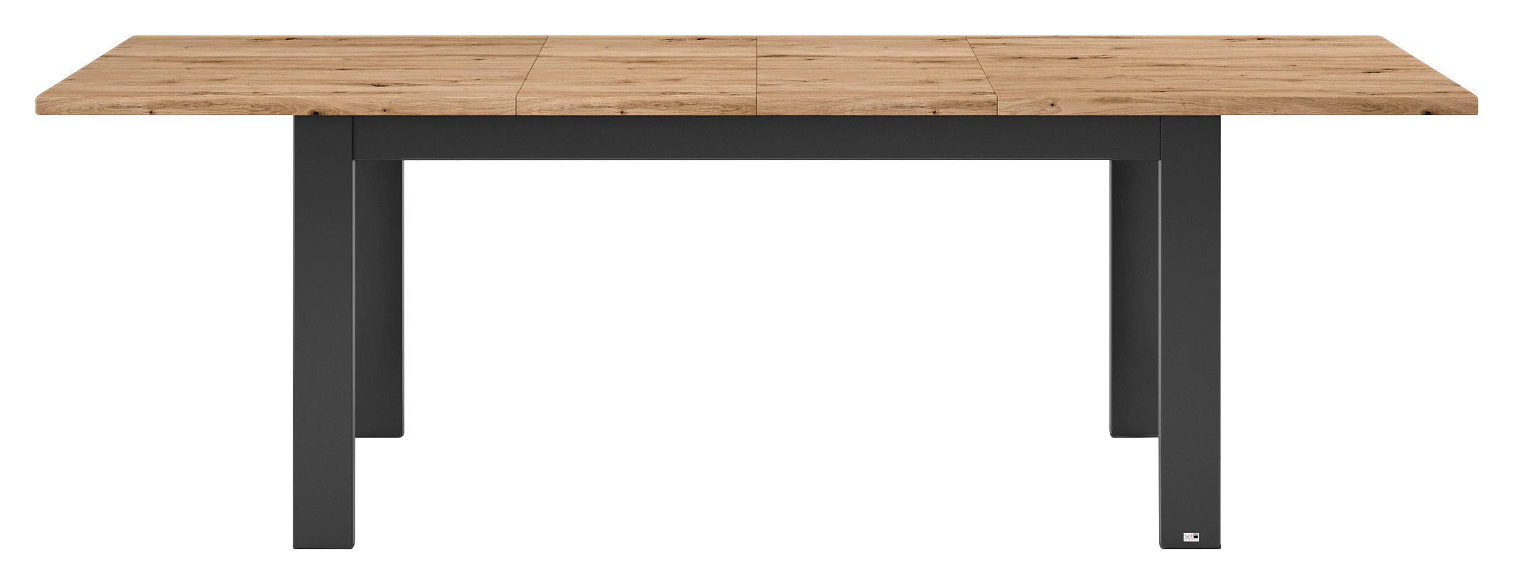 ESSTISCH Graphitfarben, Eiche Artisan rechteckig  ausziehbar, in verschiedenen Größen erhältlich  - Graphitfarben/Eiche Artisan, Design, Holzwerkstoff (160-240/90/76cm) - SetOne by Musterring