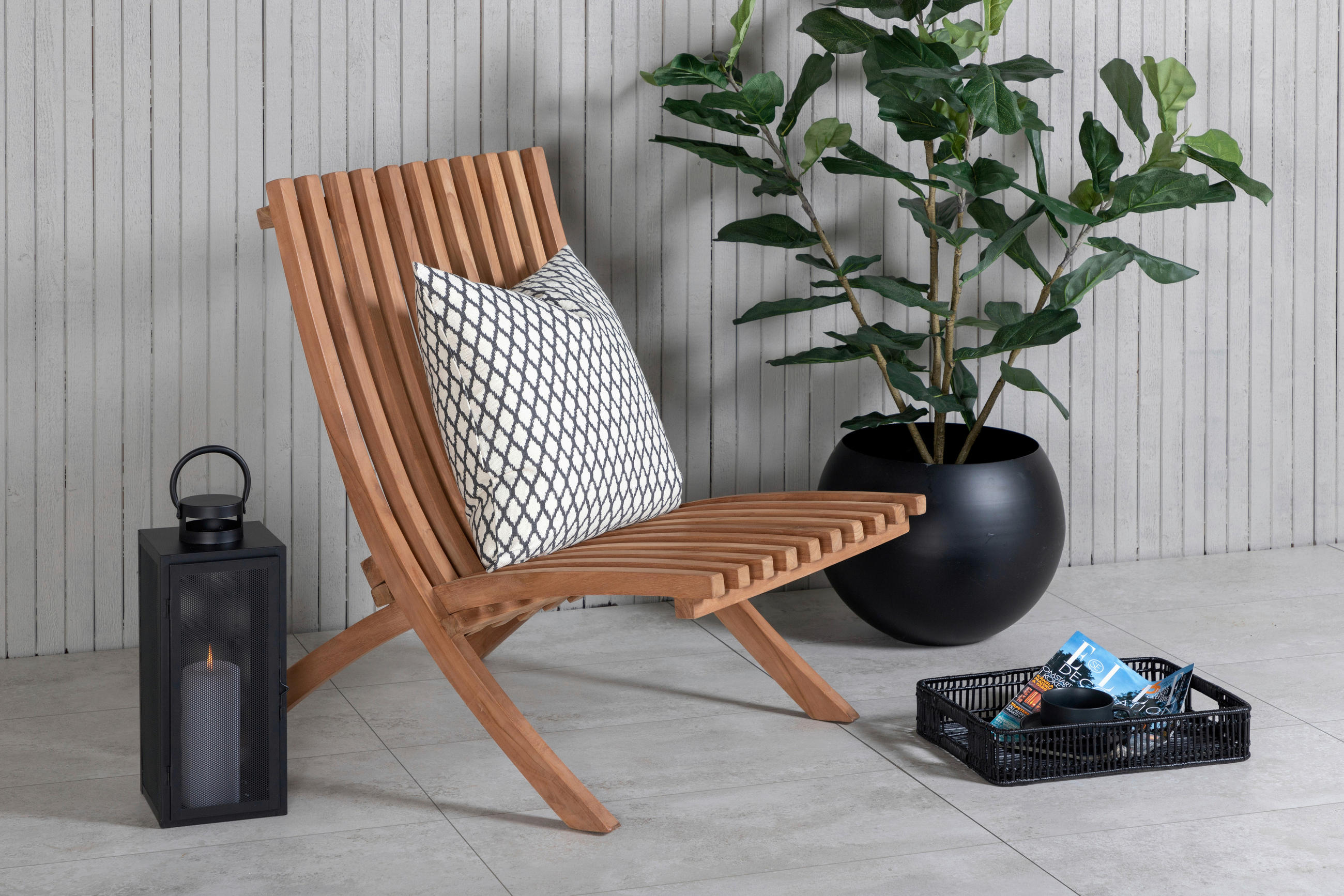 Loungesessel 2er-Set Teakfarben Teakholz  - Teakfarben, KONVENTIONELL, Holz (73/85/63cm) - Gardenson