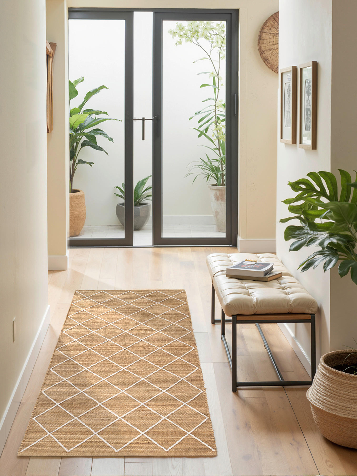 LÄUFER 80/200 cm Kunu  - Sandfarben/Weiß, Basics, Textil (80/200cm)