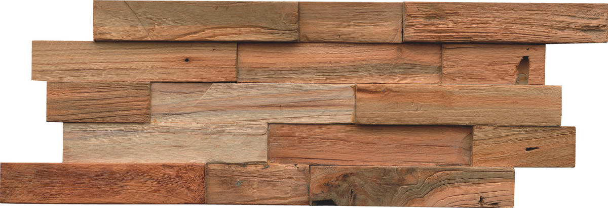 WANDVERKLEIDUNG 10 Stück  - Braun, Basics, Holz (50/20/2cm)