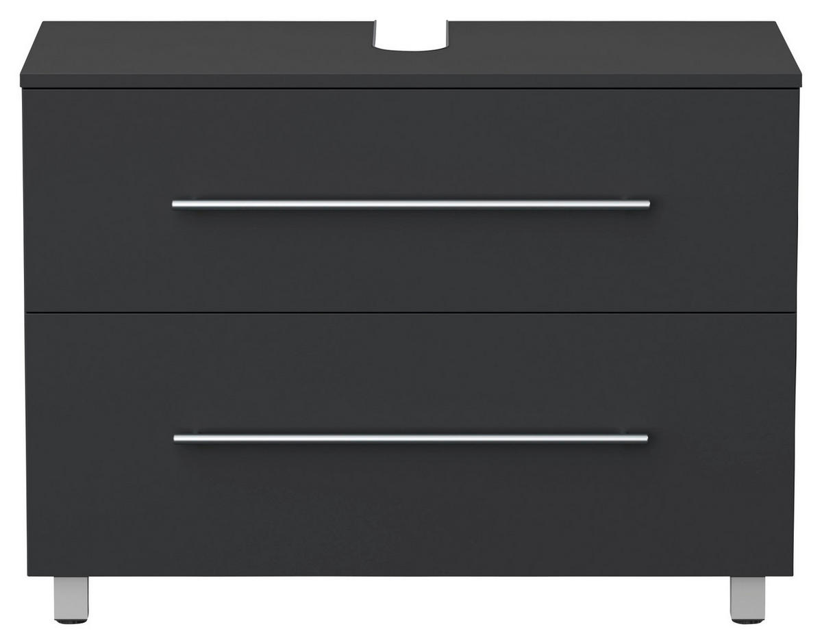 WASCHBECKENUNTERSCHRANK 85/63/41,6 cm  - Silberfarben/Graphitfarben, MODERN, Holzwerkstoff/Metall (85/63/41,6cm) - MID.YOU