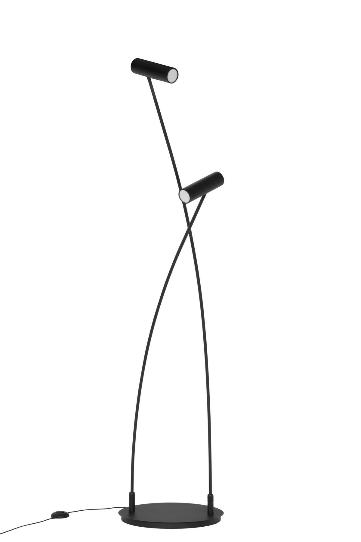 LED-STEHLEUCHTE 87/40/205,5 cm    - Schwarz, Design, Metall (87/40/205,5cm) - Dieter Knoll