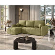 ECKSOFA Hellgrün Flachgewebe Zierkissen, Rückenkissen, Bettkasten, Schlaffunktion, Rücken echt, Liegefläche im Originalstoff  - Schwarz/Hellgrün, MODERN, Kunststoff/Textil (142/240cm) - Carryhome
