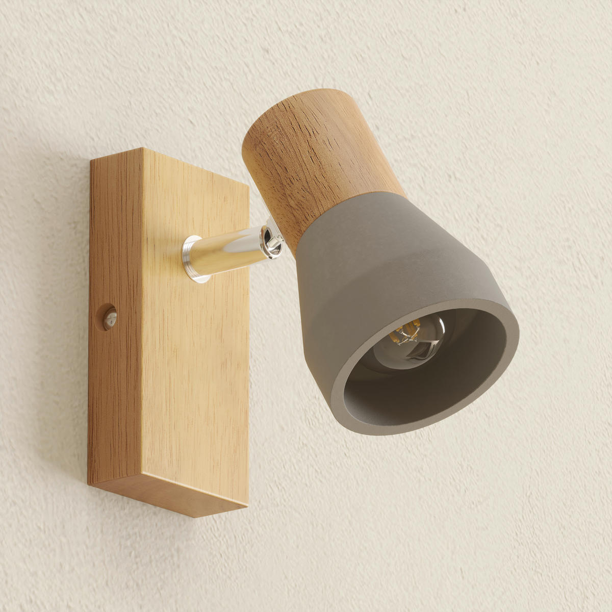 STRAHLER Alina 12,3/7,2/12 cm  - Eschefarben/Grau, Natur, Holz/Stein (12,3/7,2/12cm) - Novel